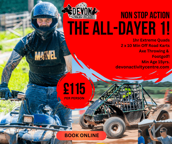 quad biking clay shooting karting offer deal devon exeter