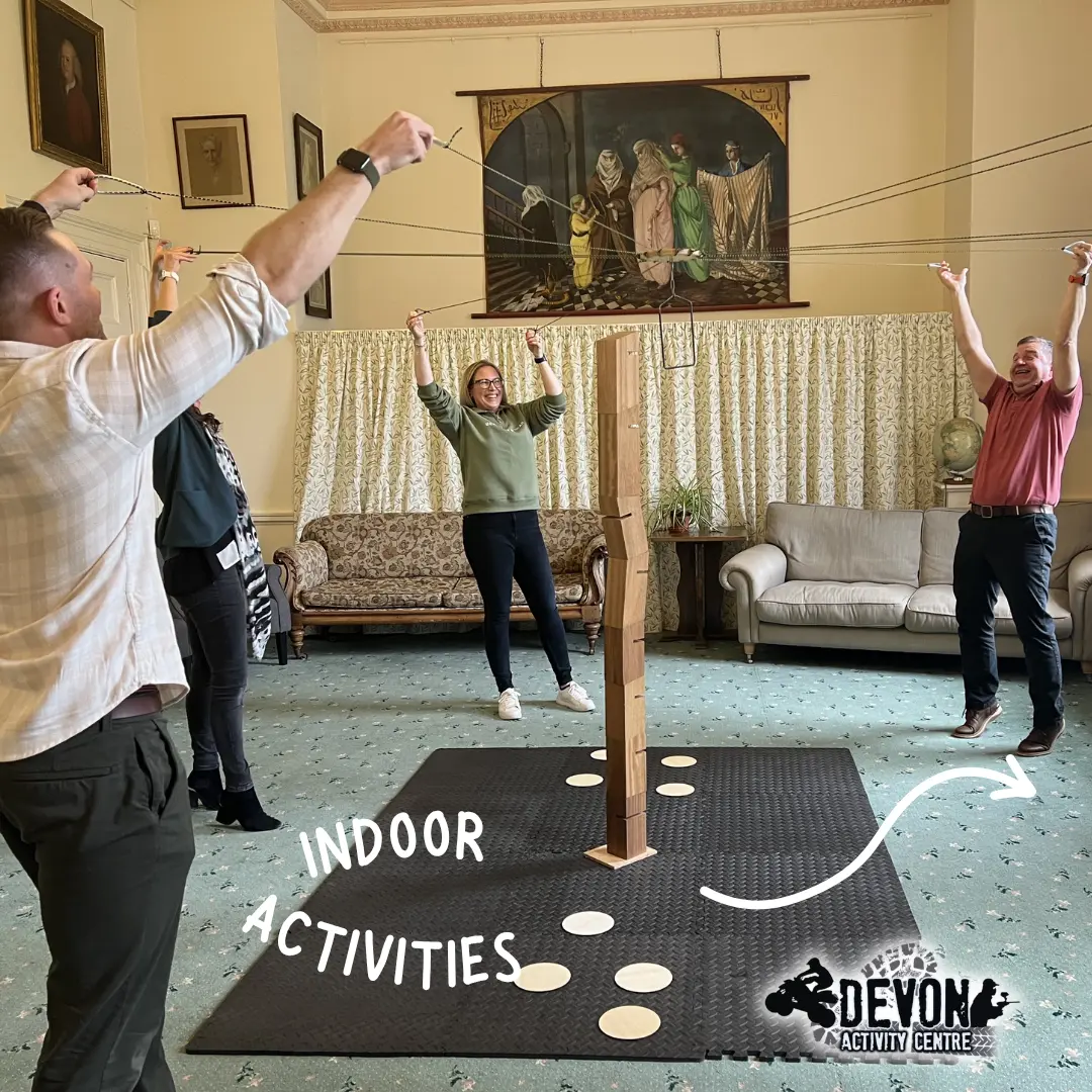 tower build corporate activity indoor devon